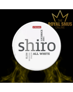 Shiro Licorice Strong Slim All White, أكياس النيكوتين SHIRO